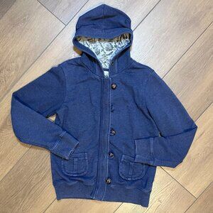 Merona Blue Full-zip Heavyweight Hoodie Size M